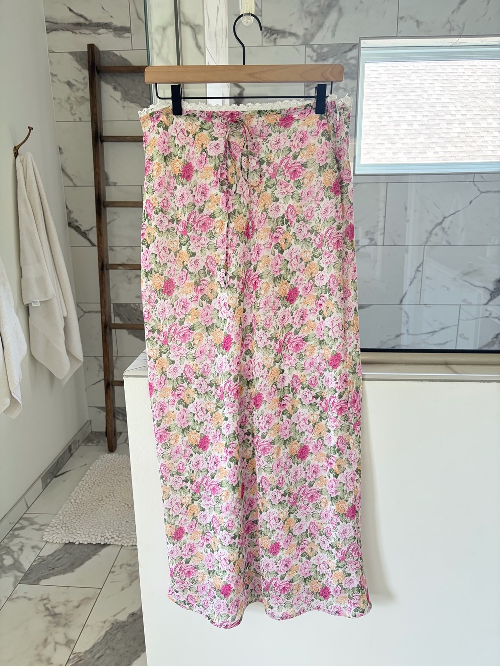 Princess Polly Pink Floral Maxi Skirt